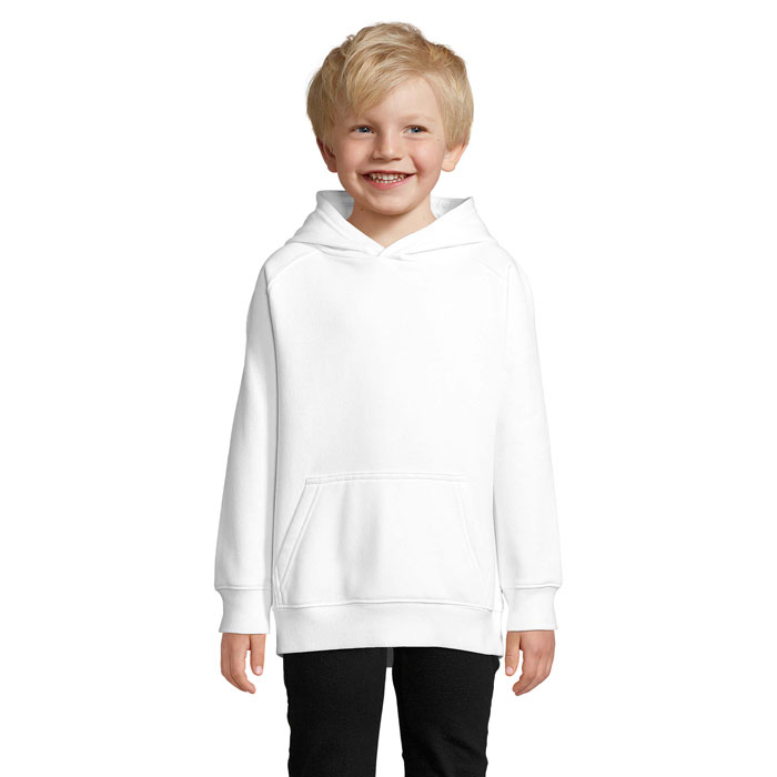 Sweat-shirt publicitaire enfant à capuche Stellar Kids Blanc 1